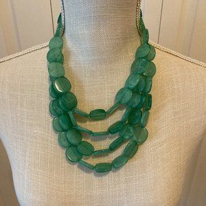 NY&C Multi Layer Light Green Swirl Discs Necklace